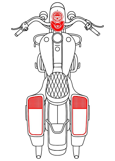 Havoc Roar Stereo 300.2 SB BADDAD Lid System for Road King