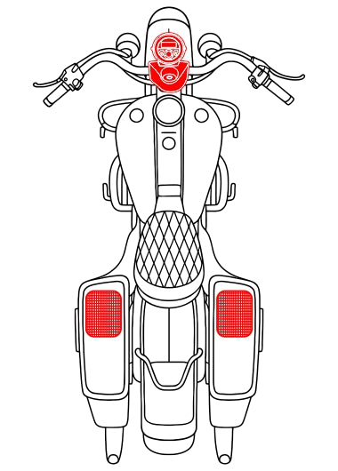 Havoc Roar Stereo 300.2 SB Saddlebag Sport System for Road King