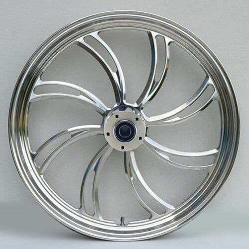 Ultima VORTEX Polished 18 x 3.5 Front Wheel - Sportster, Dyna, Softail, Touring