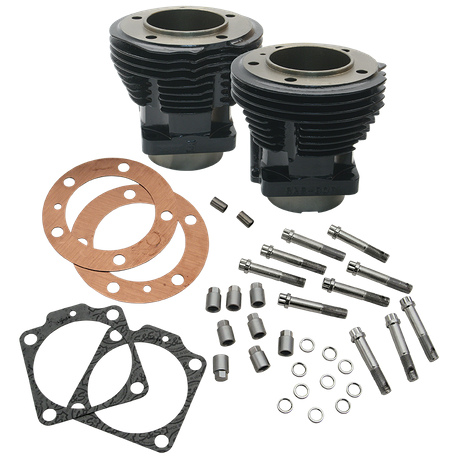 3-7/16" Bore Cylinders for 1966-'78 74" Big Twins, and Stock Bore Strokers - Gloss Black