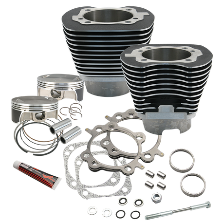 117" Standard Compression Big Bore Kit for 2007-'17 Big Twins (except '17 touring models) - Black Wrinkle Finish