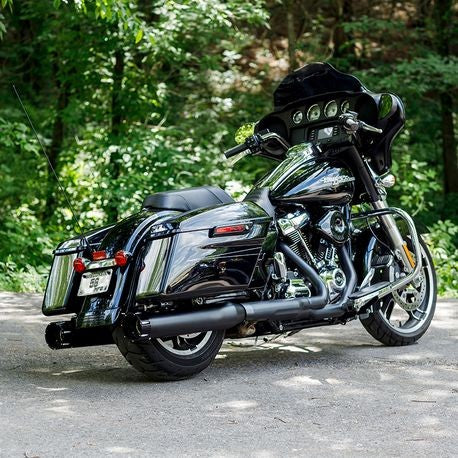 Mk45 TOURING MUFFLER for M8 TOURING MODELS—Black with Black Tracer End Cap