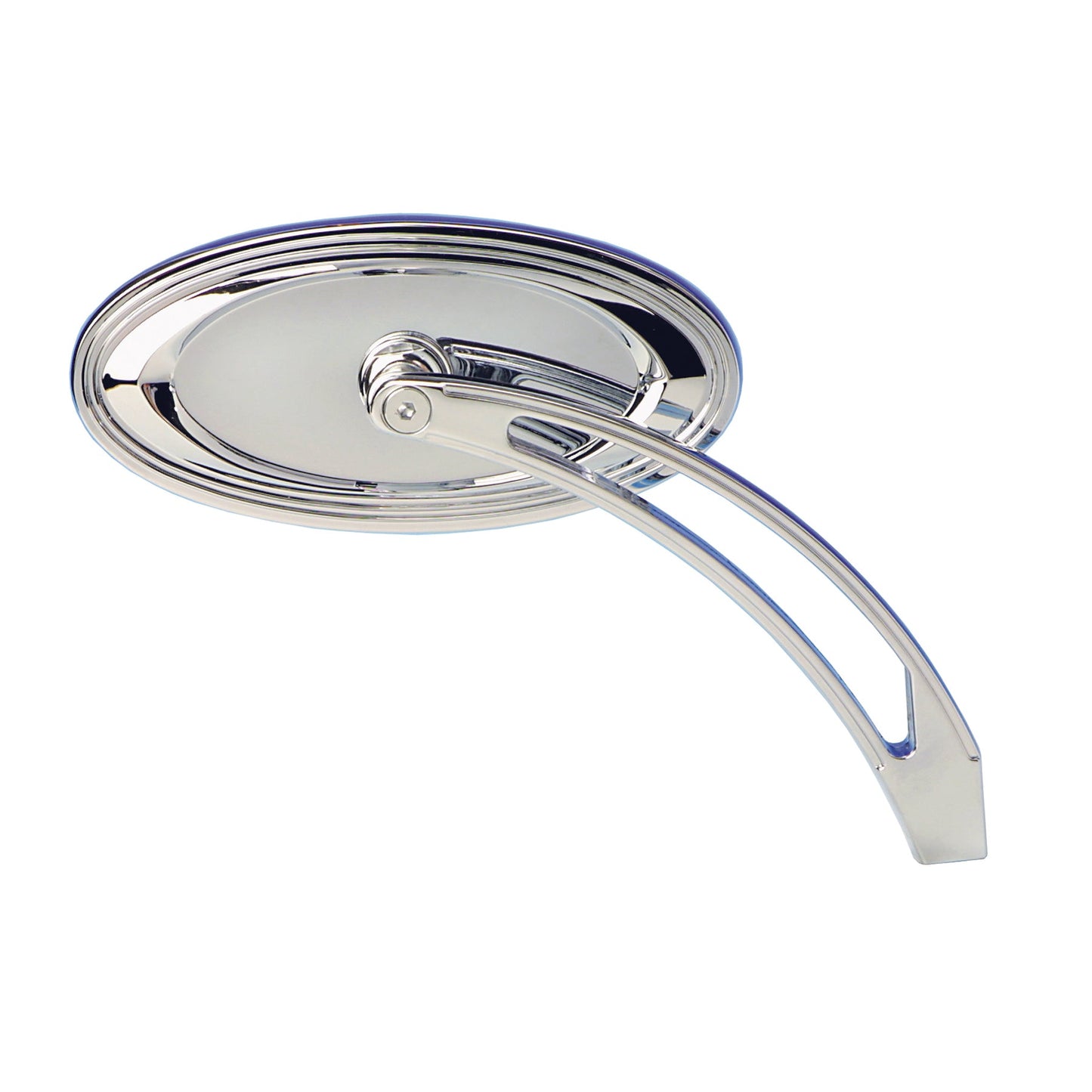 STEPPED OVAL MIRRORS, CHROME