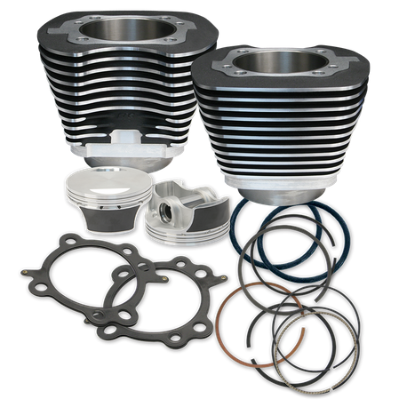 106" Big Bore Cylinder Kit for 2007-'17 HD® Big Twins (except '17 touring) - Wrinkle Black Powder Coat Finish