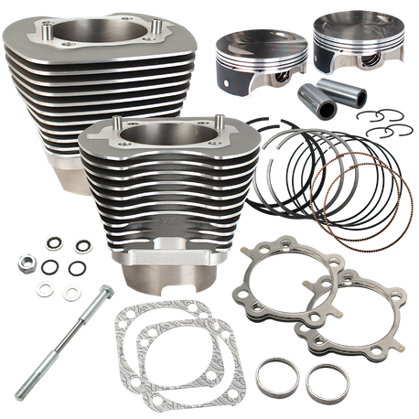 124" Standard Compression 4-1/8" Big Bore Kit for 2007-'16 Big Twins - Stone Gray FInish