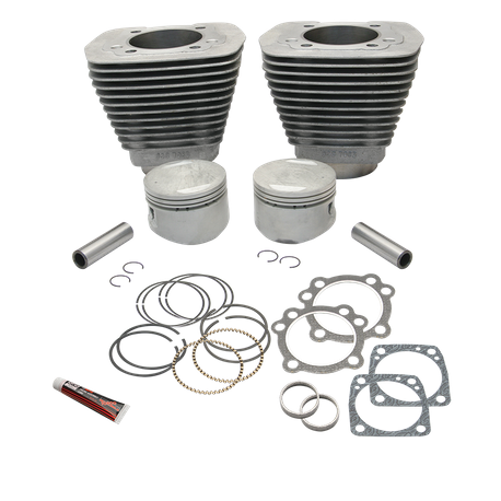 89" 3-1/2" Bore Cylinder and Piston Kit For 1984-'99 Big Twins With Stock Cylinder heads and 4-5/8" Stroke Flywheels - Natural Aluminum Finish