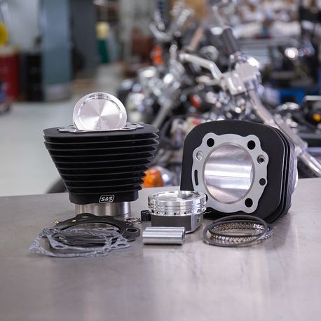 883 to 1200cc Conversion Kit for 1986-2019 HD® Sportster® Models - Wrinkle Black Finish