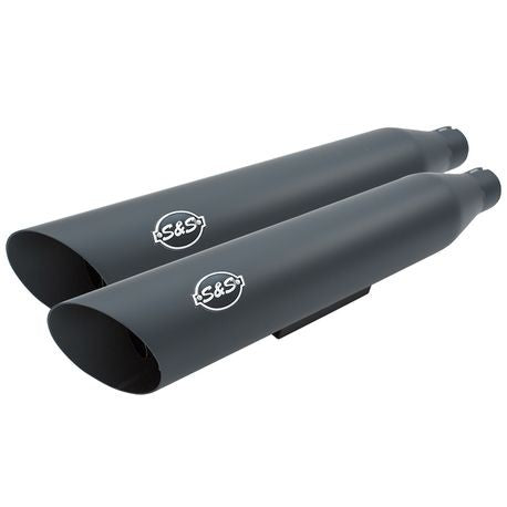 SLASH CUT SLIP-ONS for 1995–2009 DYNA® MODELS with STAGGERED EXHAUST–Black
