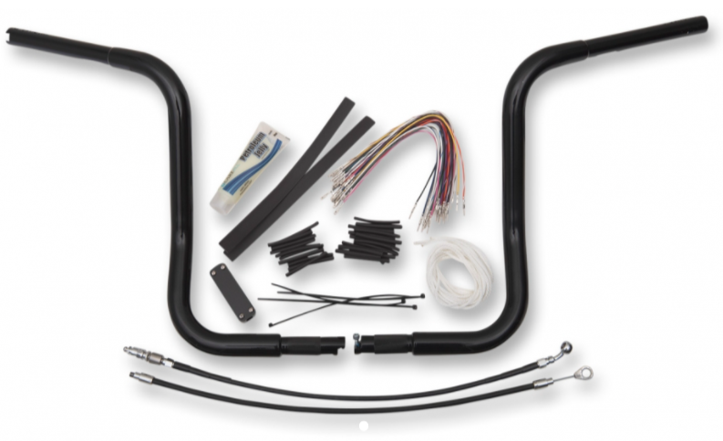1¼" Round Handlebar Kit- 14" Black- 08-13 Street Glide/Electra Glide Models