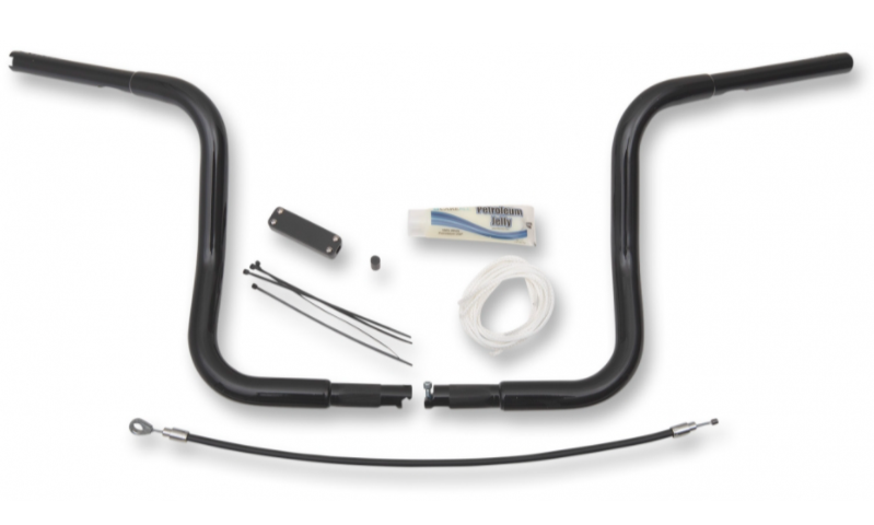 1¼" Round Handlebar Kit- 12" Black- 08-13 Street Glide/Electra Glide Models
