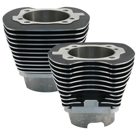 4-1/8" Bore Cylinder Set for 124" & 124" Dish Hot Set Up® Kits 2007-'16 Big Twins - Wrinkle Black