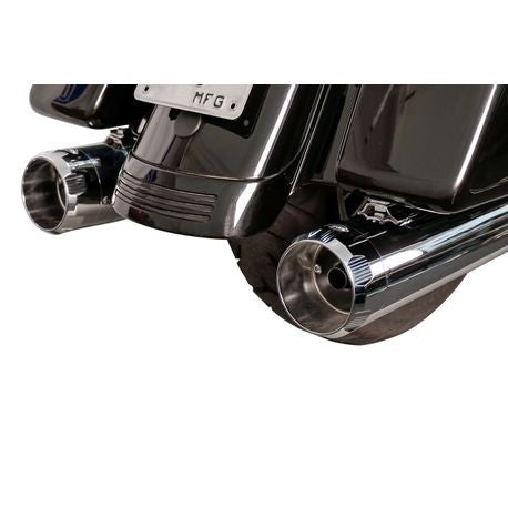 Mk45 EC Slip-Ons for 2017-20 M8 Touring models, Chrome with Chrome Thruster end cap