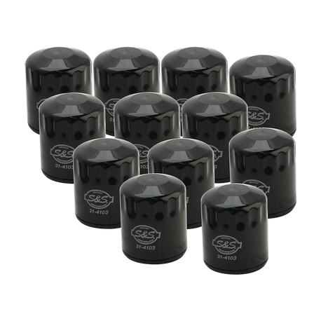 12 Pack of Black Oil Filter for 1999-'18 HD® Big Twins, 2017-Up M8 & X-Wedge™