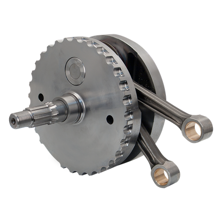 S&S® 4-3/8" Stroke Flywheel Assembly W/Sprocket Shaft Bearing Race For 2003-'06 Internally Balanced HD® Big Twins