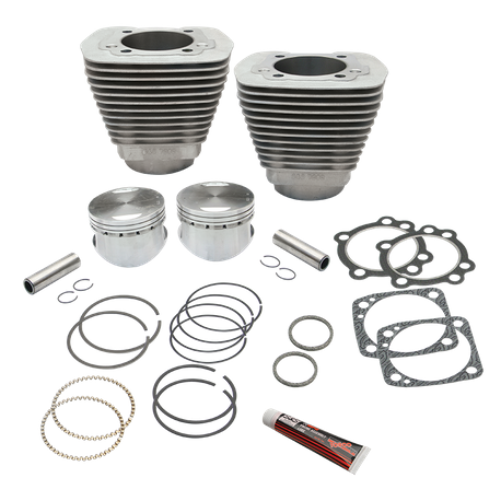 96" 3 5/8" Big Bore Cylinder and Piston Kit for 1984-'99 Big Twins with Stock Cylinder Heads - Natural Aluminum Finish