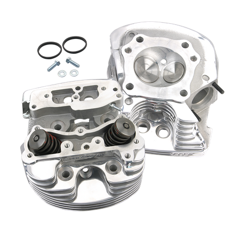 S&S® Super Stock® Cylinder Heads For S&S® 4-1/8" V-Series Engines For 1984-'99 - Polished Aluminum Finish