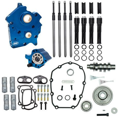Gear Drive 465G Cam Chest Kit with Black Pushrod Tubes for Oil Cooled 2017-up M8 Models
