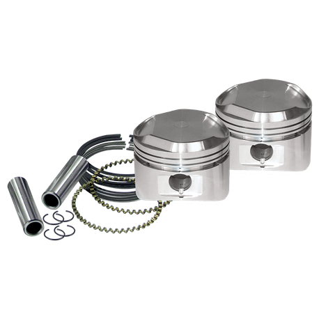 89" High Compression Stroker Pistons For 1984-'99 HD® Big Twins And 1986-'03 HD® Sportster® Models W/ Super Stock Heads - +.010"