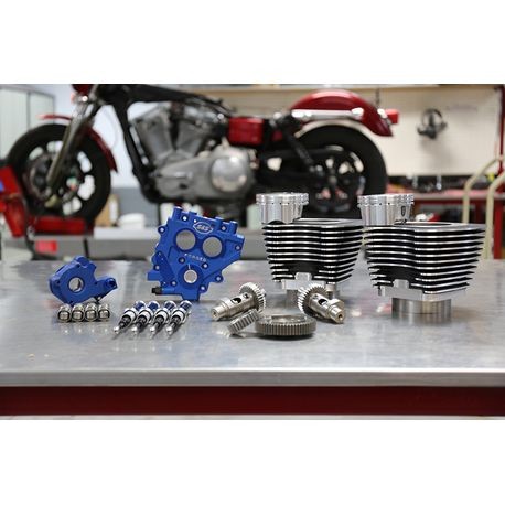 100" Power Package for HD® Twin Cam 88® Models with 585 Easy Start® Gear Drive Cams - Wrinkle Black