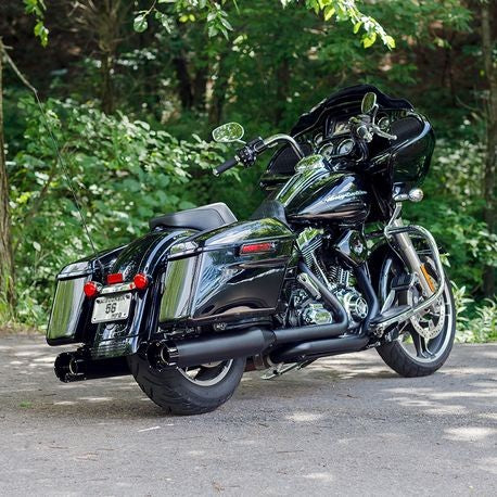 Mk45 TOURING MUFFLER for 1995–2016 TOURING MODELS—Black with Black Tracer End Cap