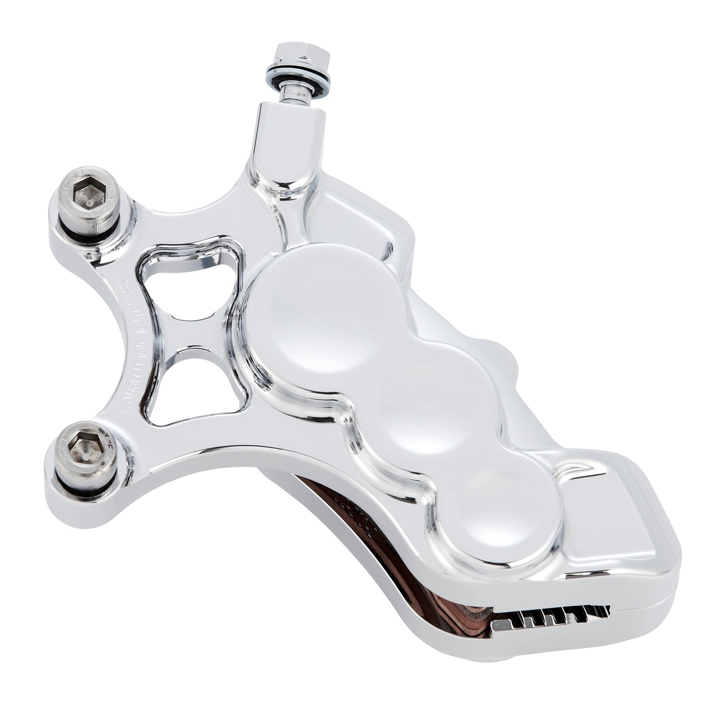 6-PISTON DIFFERENTIAL BORE BRAKE CALIPERS, 14" CHROME