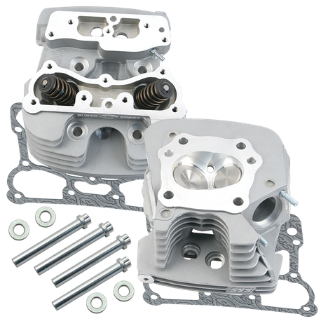 S&S® Super Stock® 79cc Cylinder Head Kit For 1999-'05 HD® Big Twins - Silver Powder Coat Finish