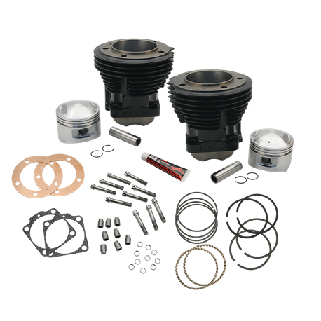 93" Standard Compression 3-5/8" Big Bore Cylinder and Piston Kit for S&S SH93 Engines or 1966-84 HD® Big Twins With S&S 93" Sidewinder Kit - Gloss Black Finish