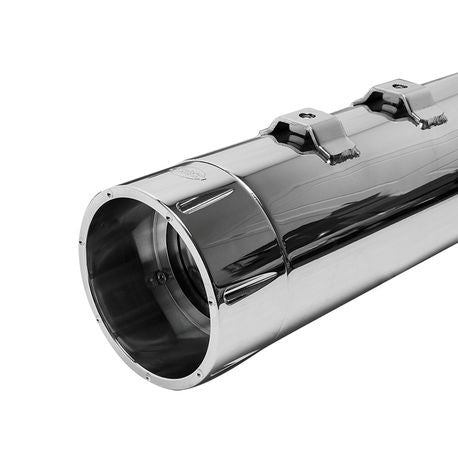 Mk45 TOURING MUFFLER for 1995–2016 TOURING MODELS—Chrome with Chrome Tracer End Cap