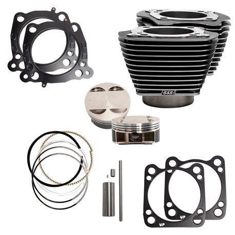 M8 Big Bore Kit, 117 to 128, Black Granite with Highlighting, 4.250 bore x 4.5 stroke