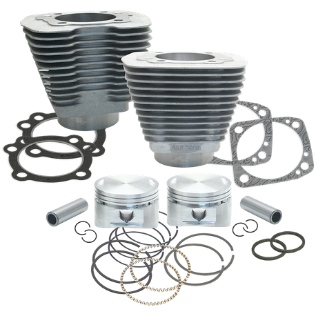 88" 3 5/8" Big Bore Cylinder and Piston Kit for 1984-'99 Big Twins with Stock Heads - Natural Aluminum Finish