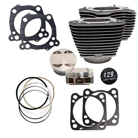129" Big-Bore Kit 4.375" Stroke Highlighted Cylinders for 2017-up M8 Models