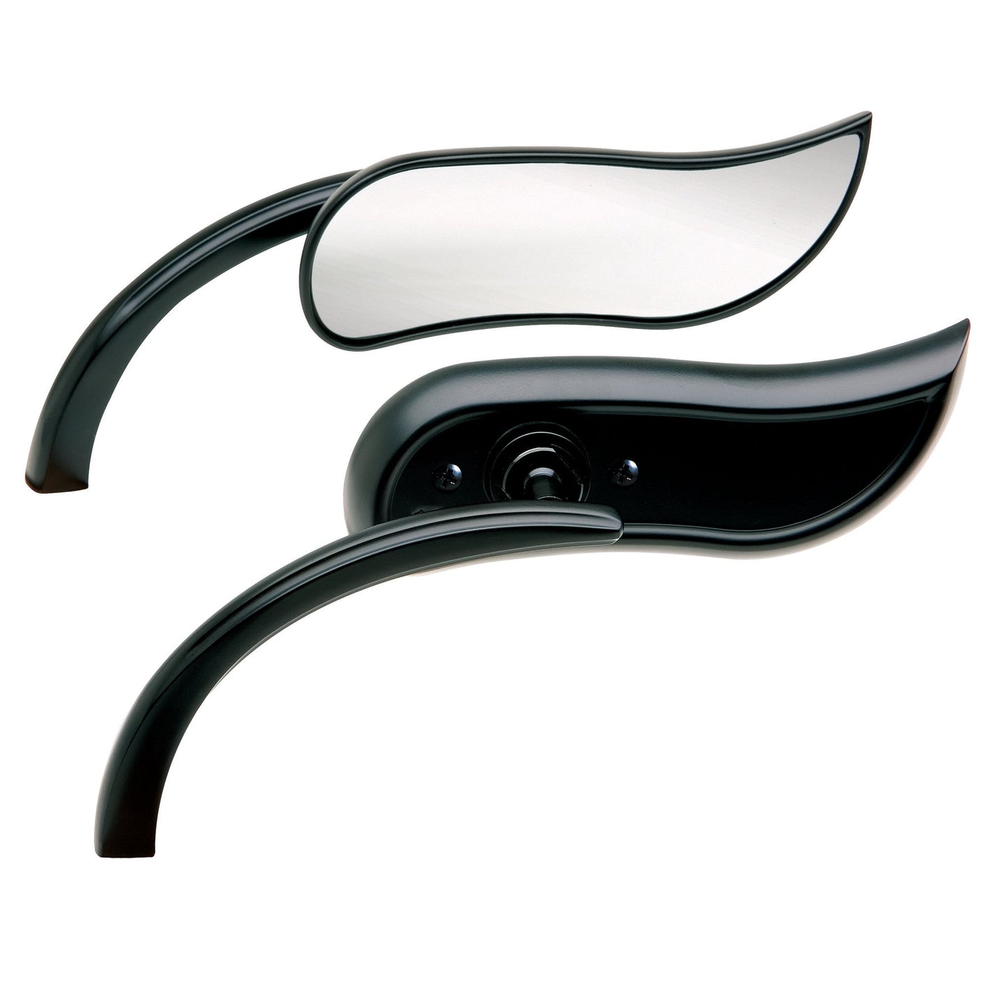 UPSWEPT MICRO MIRRORS, BLACK