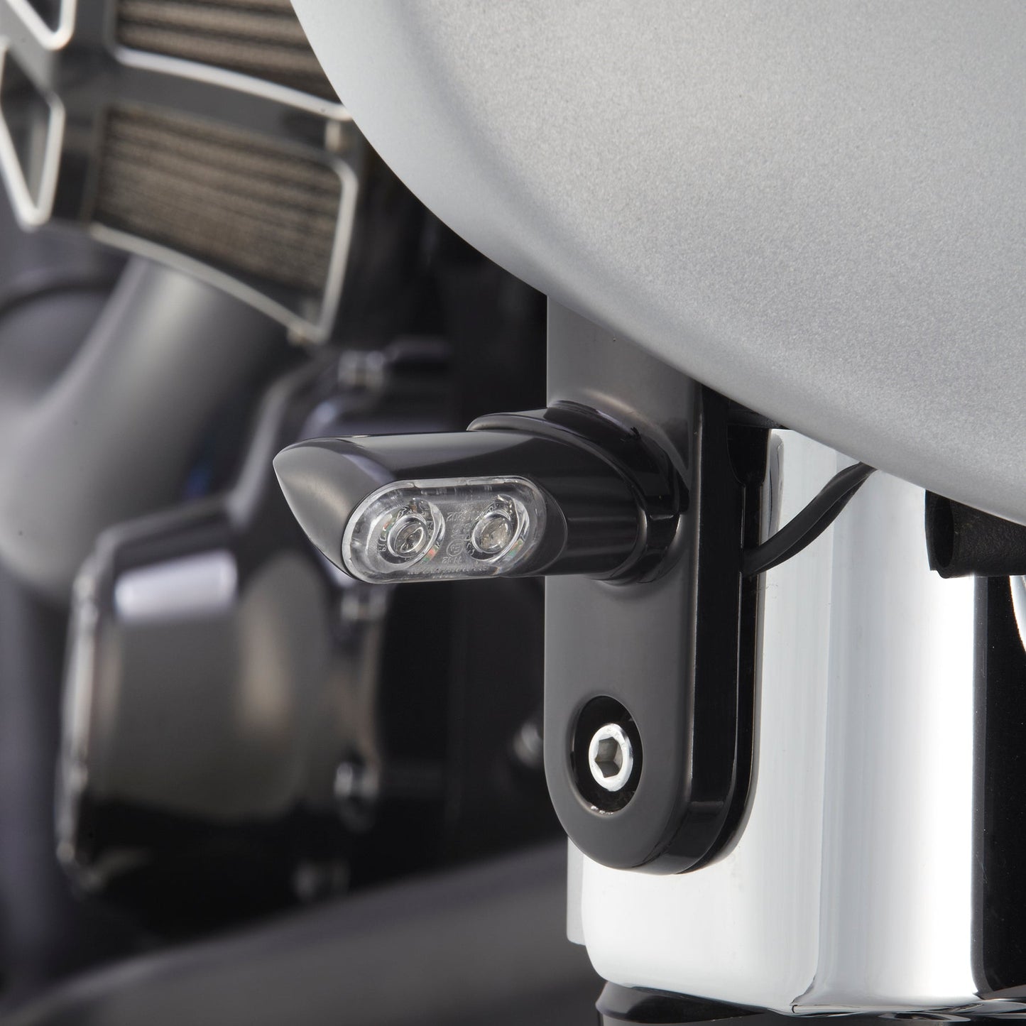 DIRECT BOLT-ON INDICATOR LIGHTS FOR FLT TOURING, BLACK
