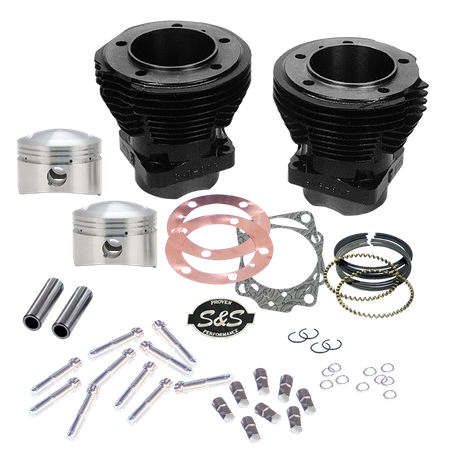 88" Sidewinder 3-5/8" Big Bore Cylinder Kit for 1979-'84 Big Twins - Gloss Black Finish