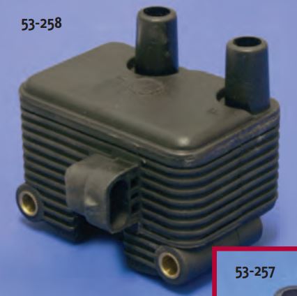 53-258 DAYTONA TWIN TEC COILS. size as OEM P/N 31655-99 and 31704-99 • Greater than 50 mJ and 40,000V output.