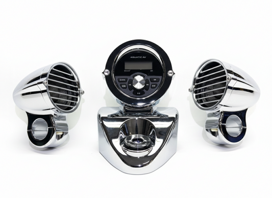 Road King Chrome Aquatic AV Stereo Kit