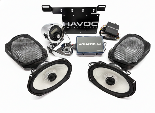 Havoc Roar Stereo 300.2 SB Saddlebag Sport System for Road King