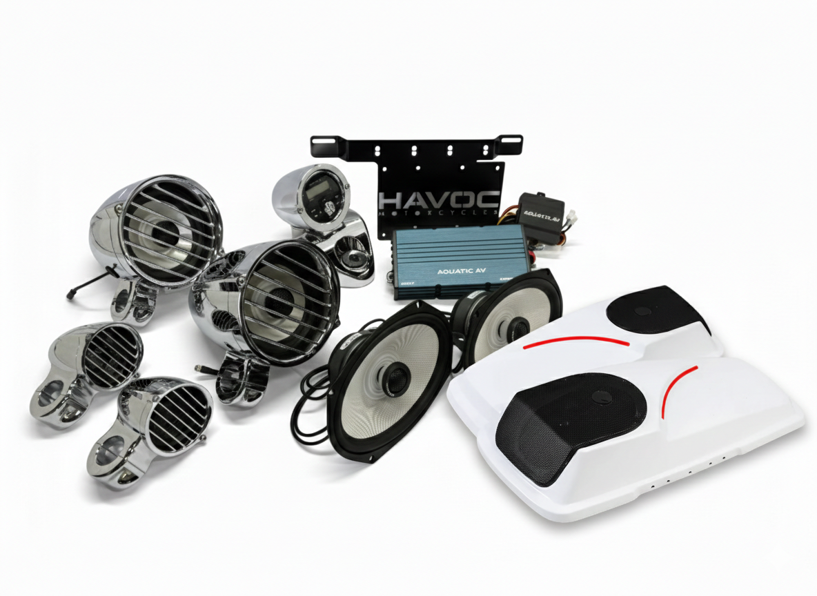 6 Speaker Aquatic AV Surround Sound for Road King
