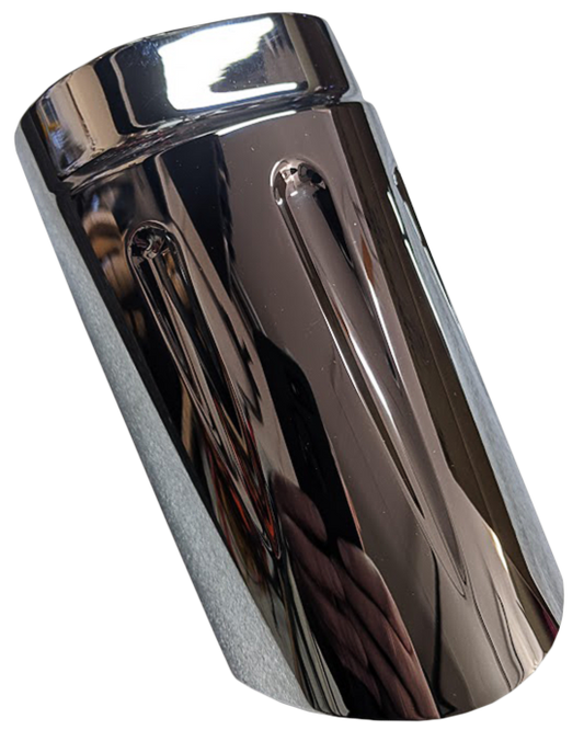 FORK BOOTS FOR FAT TIRE, POINTED WITH BLOOD GROOVE, CHROME