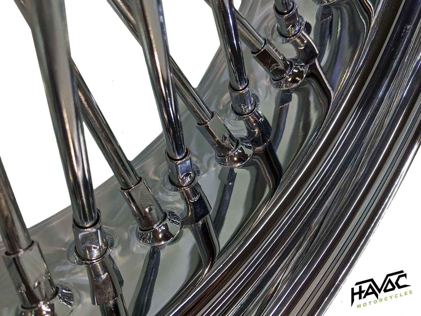 Fat Spoke Wheel, 18 x 3.5 Rear Wheel, Chrome, Harley FLH Touring 2002-2007 with 1" Bearings