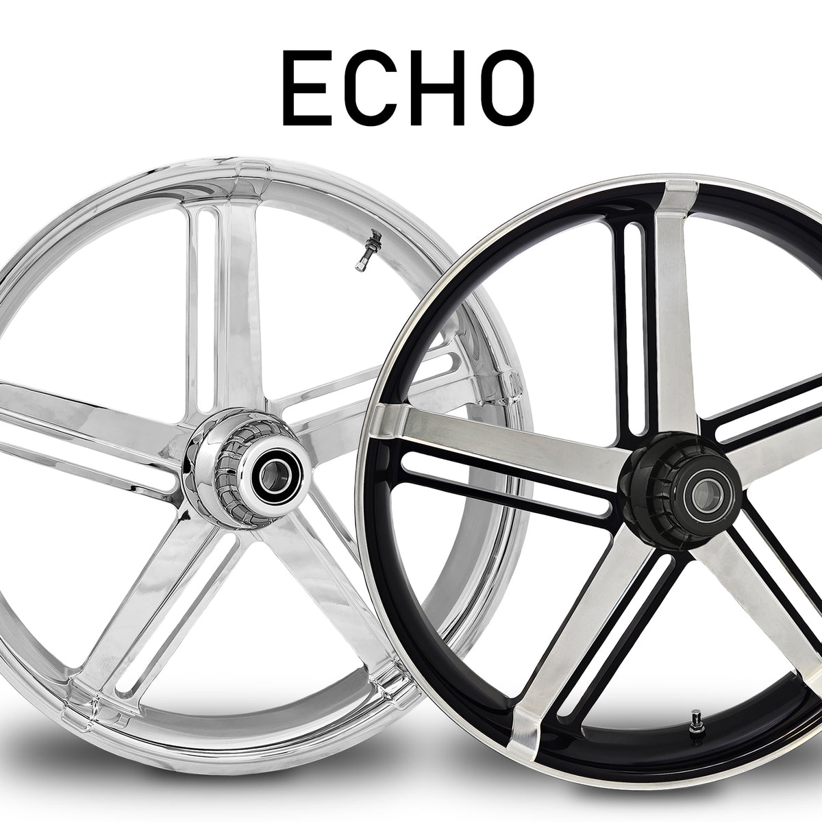 RC Components Echo forged wheel – chrome and black finishes