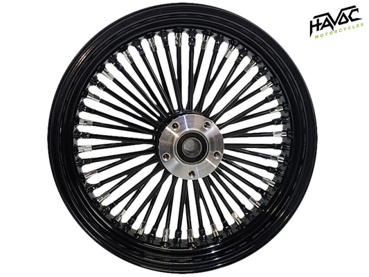 Fat Spoke Wheel, 18 x 3.5 Rear Wheel, Black, Harley FLST Softail Heritage, Fat Boy, Deluxe 2000-2007