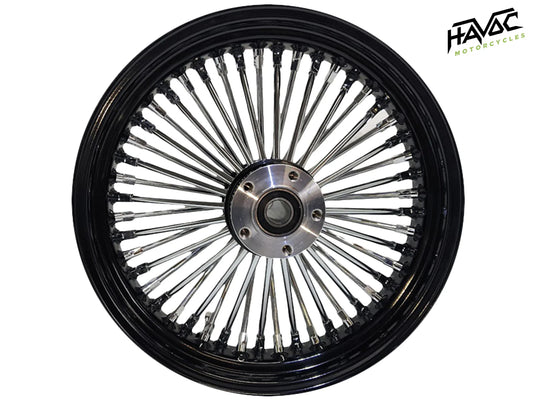 Fat Spoke, Black and Chrome, 18x5.5 Cush Drive, With ABS