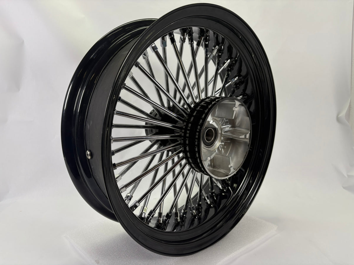 Fat Spoke, Black and Chrome, 18x5.5 Cush Drive, Without ABS
