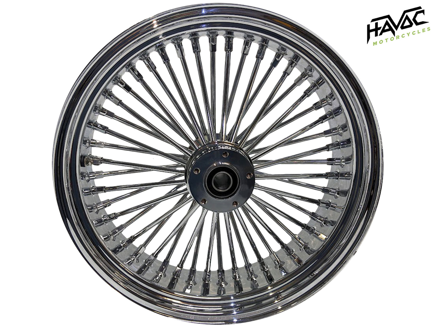 Fat Spoke Wheel, 18x5.5 Dual Disc Front, All Chrome, for 2008-2023 Touring Models with ABS