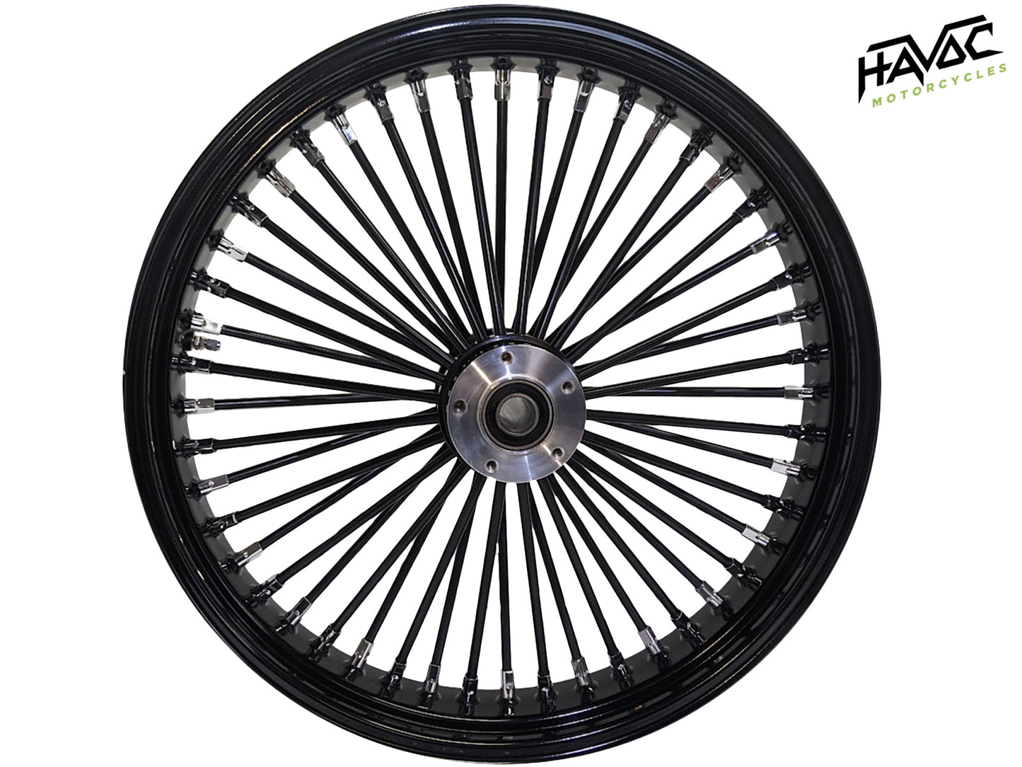 Fat Spoke, 21 x 3.5 Dual Disc Front, Black, for 2008-2023 Touring Models with ABS