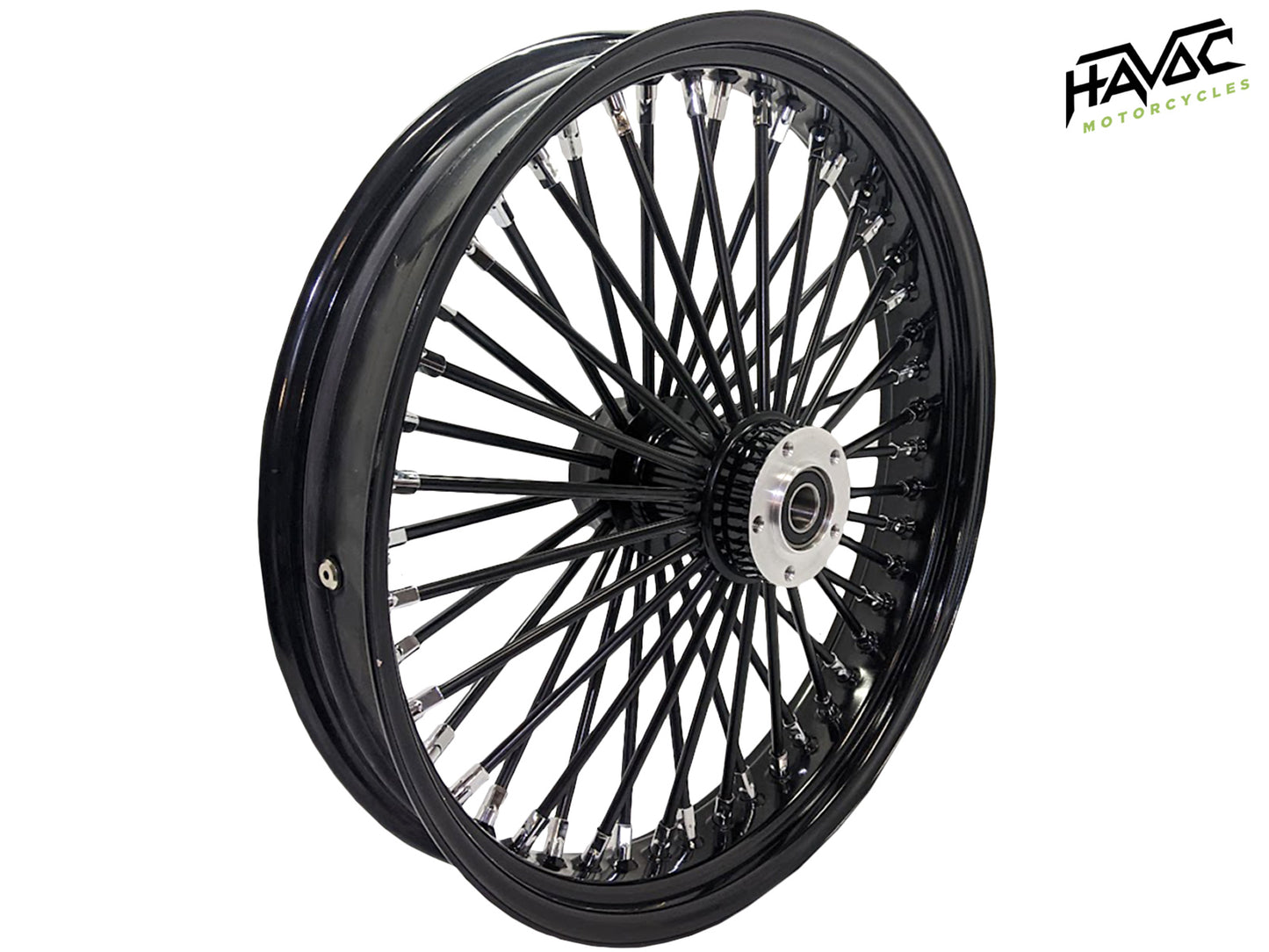 Fat Spoke, 21 x 3.5 Dual Disc Front, Black, for 2008-2023 Touring Models with ABS