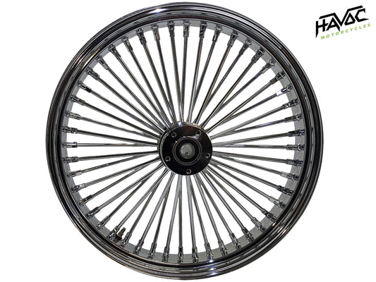 Fat Spoke, All Chrome, 16x3.5 Dual Disc Front, 1" Bearing, All Chrome, for 2000-2007 Touring Models