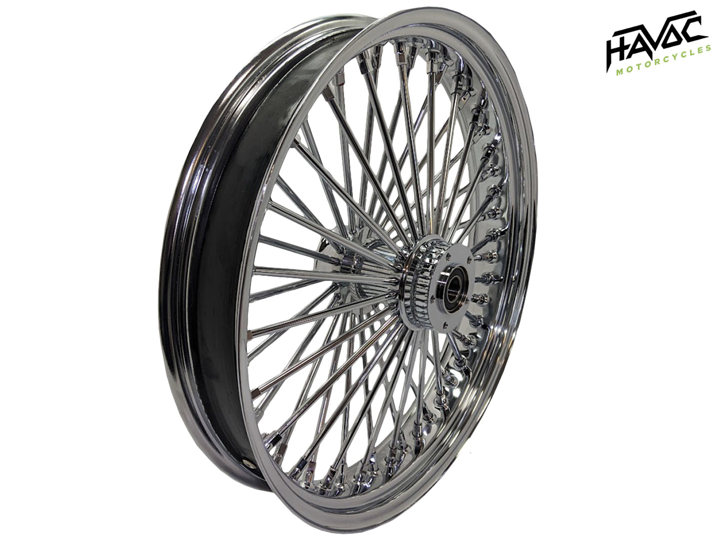 Fat Spoke 21 x 3.5 Dual Disc Front, All Chrome, for 2000-2007 Touring Models