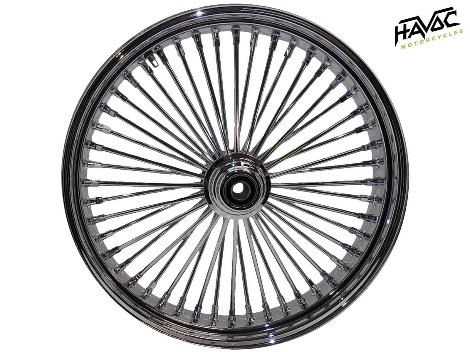 Fat Spoke Wheel, 21 x 3.5 Single Disc Front, All Chrome, FXST/C/S Soft ...